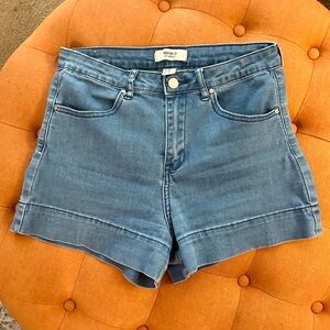 high waisted jean shorts